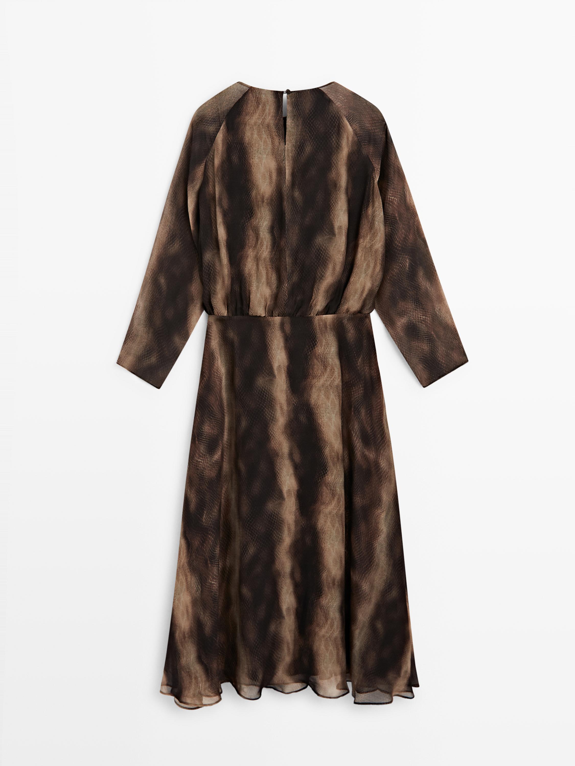 Flowing animal print dress